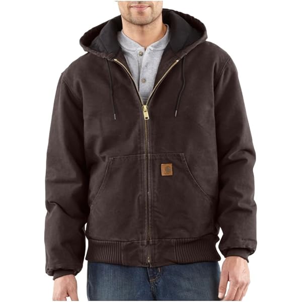 Carhartt アクティブジャケット　ダークブラウン　Large Tall Carhartt Men's Sandstone Active Jacket,Brown (Closeout),Small at