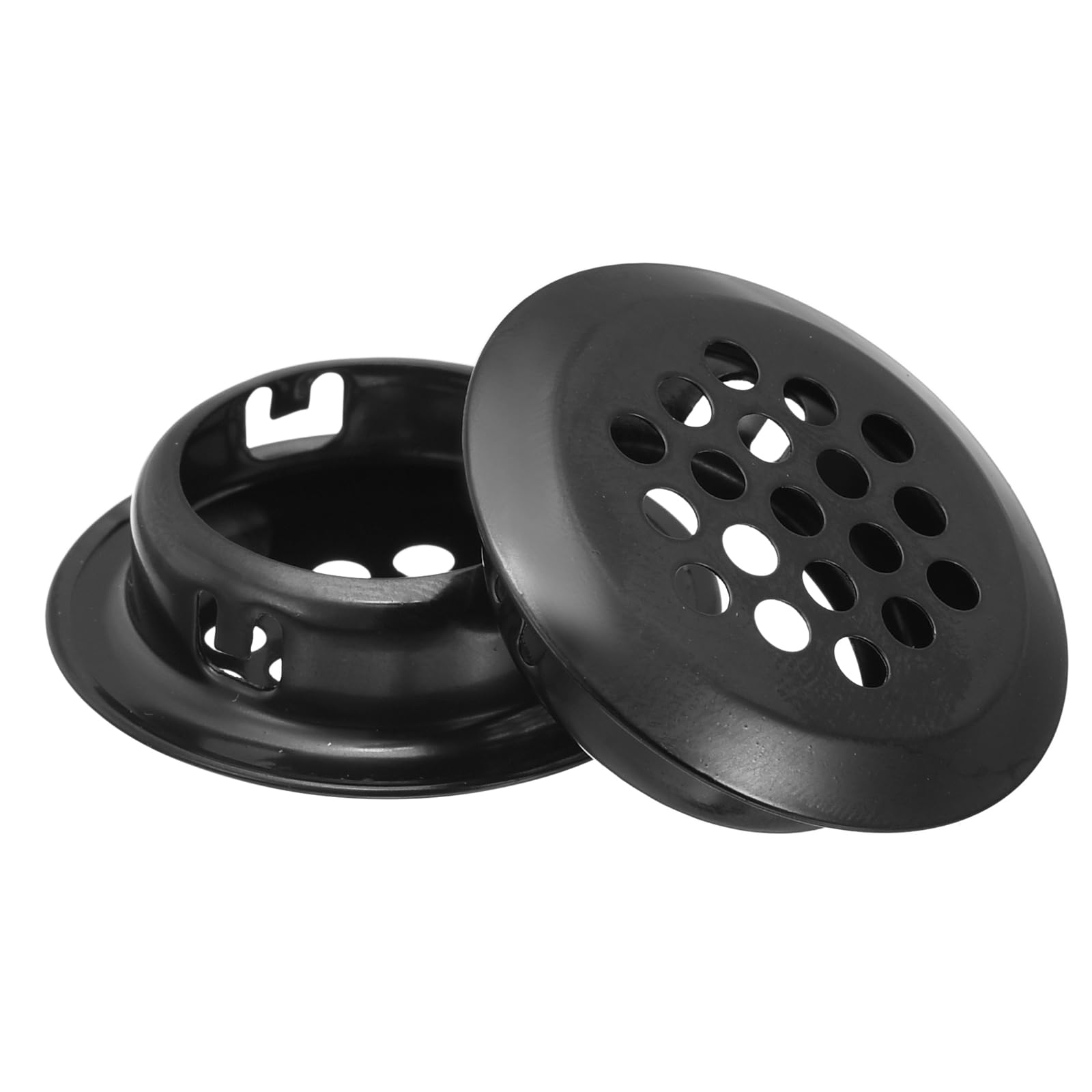 uxcell 25mm(1") Circular Soffit Vent, 20pcs Stainless Steel Round Air Vents Mesh Hole Louver for Kitchen Bathroom Cabinet, Black