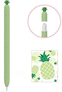 AhaStyle Cute Fruit Design Case Sleeve for Apple Pencil 2nd Gen, Silicone Soft Protective Cover Accessories Compatible with Apple Pencil 2nd Generation, iPad Pro 11 12.9 inch(Avocado Green)