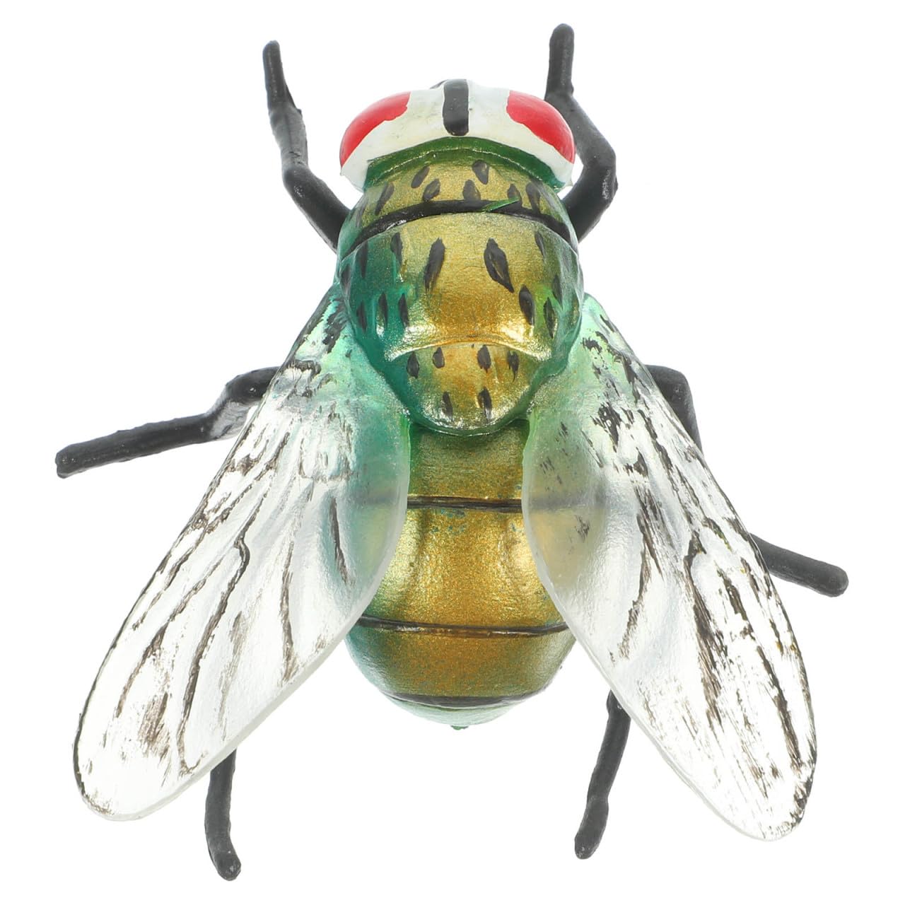 Zerodeko Plastic Fly Figurine, Realistic Simulated Big Fake Fly Insect Educational Toys, Prank Props, Trick, Halloween Party Supplies, Green