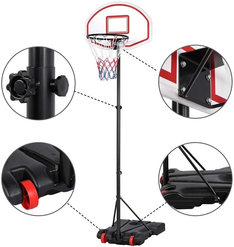 Portable Yaheetech Basketball Wheels with Outdoor Indoor Goal
