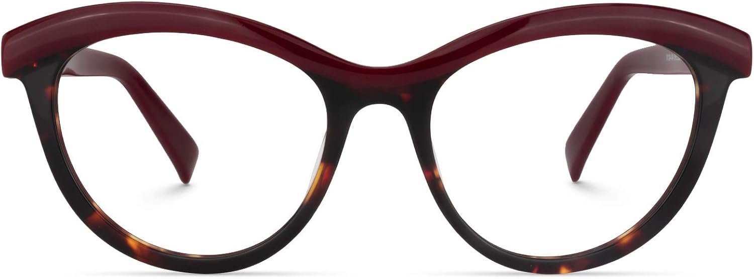 Zeelool Women's Oversized Browline Cat Eye Glasses Frame with Clear