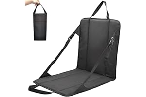 Pozico Portable Stadium Seat Cushion for Bleachers, Folding Lightweight Seat with Backrest for Outdoor Sports and Outdoor Concerts