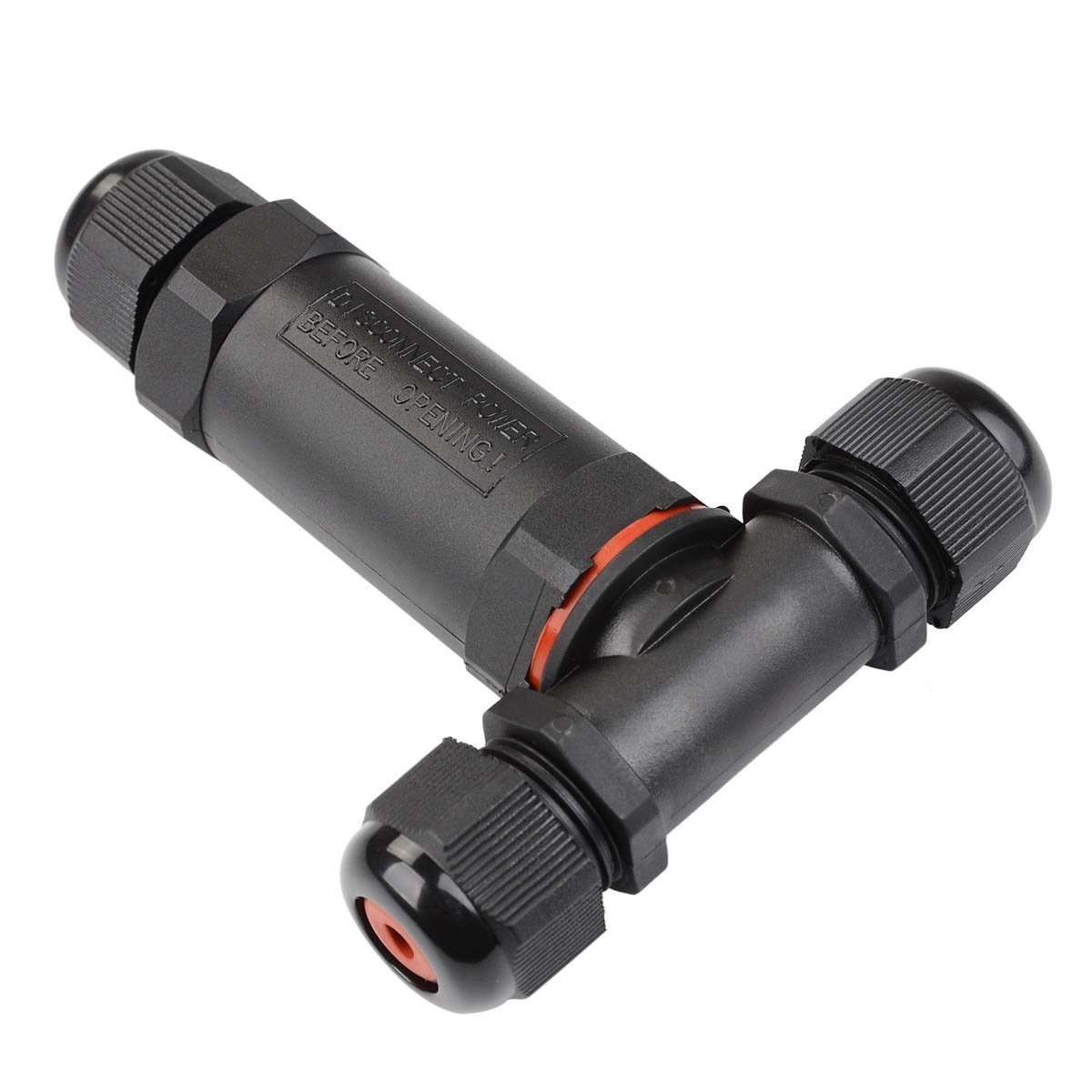 allpondsolutions Waterproof Power Cable Connector Joint Submersible Water Pond 3 Core CE / IP68 112mm T-Connector