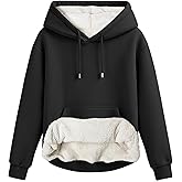 Mars Guard Women's Winter Warm Fleece Sherpa Lined Hooded Sweatshirt Thick Hoodies Outdoor Pullover for Casual Comfort