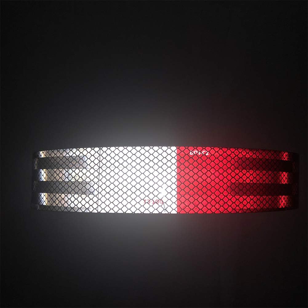 Dot-C2 Red/White Reflective Safety Tape,Conspicuity Tape,2 Inch x 75 Ft - for Vehicles,Trailers,Boats,Signs: Home Improvement