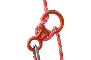 AOKWIT Rescue Figure 8 Descender Climbing Gear Downhill Equipment 35KN/3500kg 7075 Aluminum Alloy Rigging Plate for Climbing Belaying and Rappeling Device