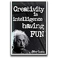 Albert Einstein Classroom Poster Creativity Is Intelligence Having Fun | 18-Inches By 12-Inches | Motivational Inspirational Educational Classroom | JSC108