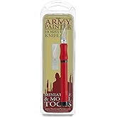 The Army Painter Hobby Knife - Stainless Steel Craft Knife with Soft Grip and 5 Extra Precision Blades - Craft Knife Set, Art