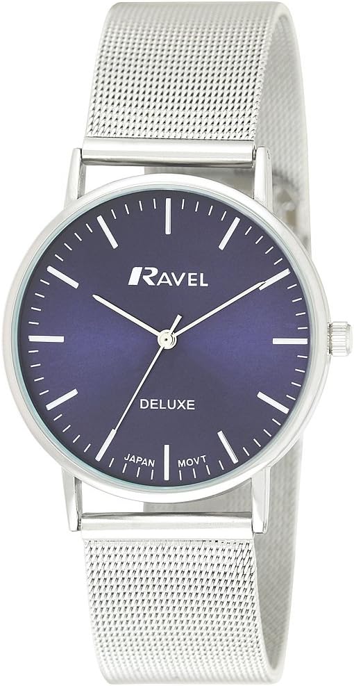 Unisex Adult Analogue Classic Quartz Connected Wrist Watch with Stainless Steel Strap RD114G