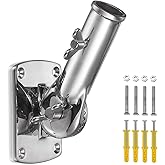 Flag Pole Holder, 180 Degree Flag Pole Bracket Mount, 316 Stainless Steel Outside House Flag Pole Bracket, Adjustable Flag Holder Heavy Duty