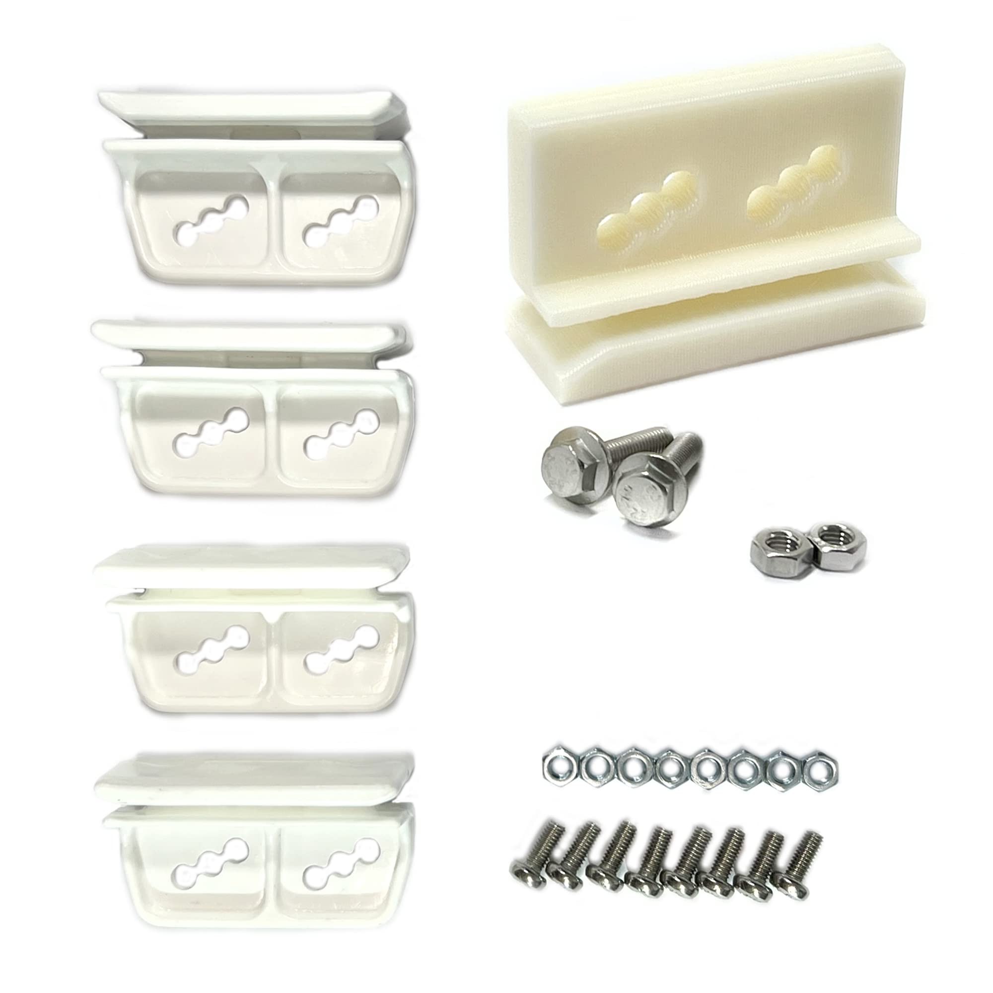 Mobriver Repair kit for Spacemaker Treco Shed: 4 x Genuine Door Glide A67 + 1 Free Reinforced Door Glide White