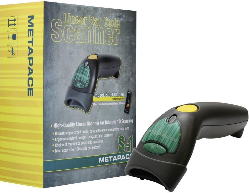 Metrologic Metapace S-1 Laser Barcode Scanner USB Kit