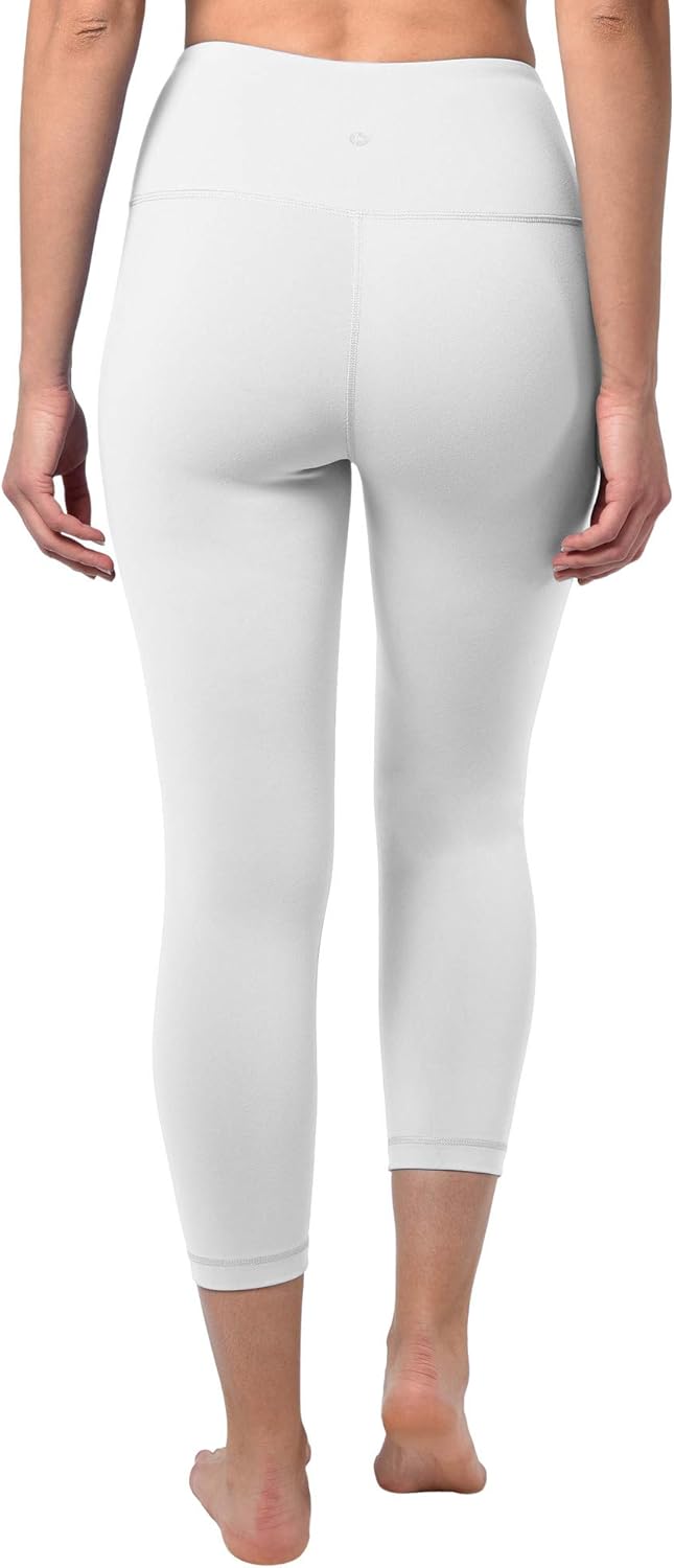90 Degree By Reflex High Waist Squat Proof Capris - 22” Interlink Workout Capris: Clothing