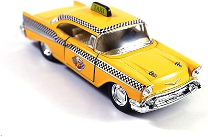 yellow taxi toy car