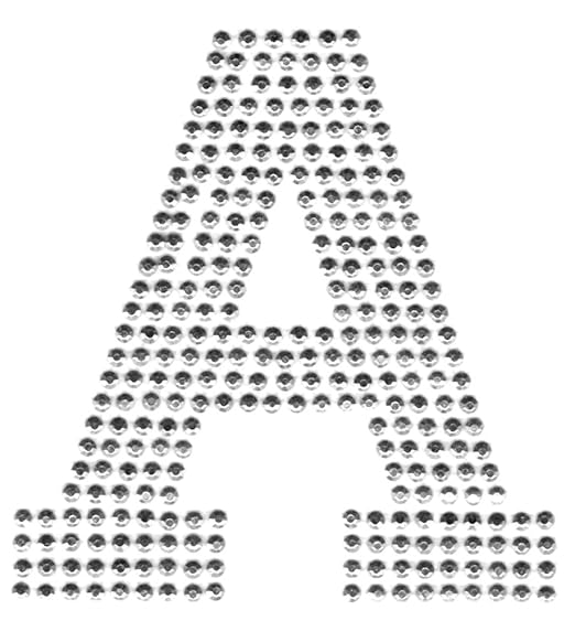 Bügel-Strass Buchstaben Aufnäher Patches groß für Jacken Cap Hosen Jeans Kleidung Stoff Kleider Bügelbilder Sticker Applikati