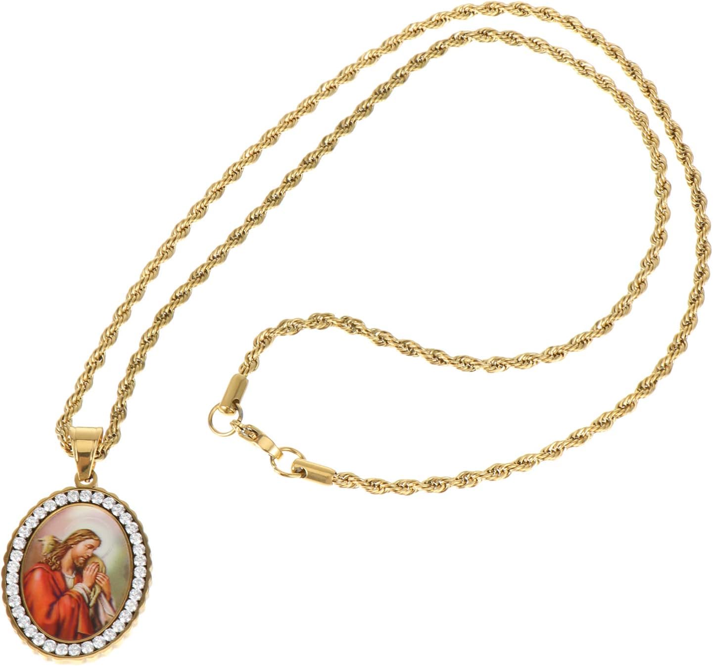 Jesus locket chain Clearance