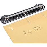 WorkLion 3 Ring Hole Punch for Binder, Portable Puncher, Office Assistant, Black