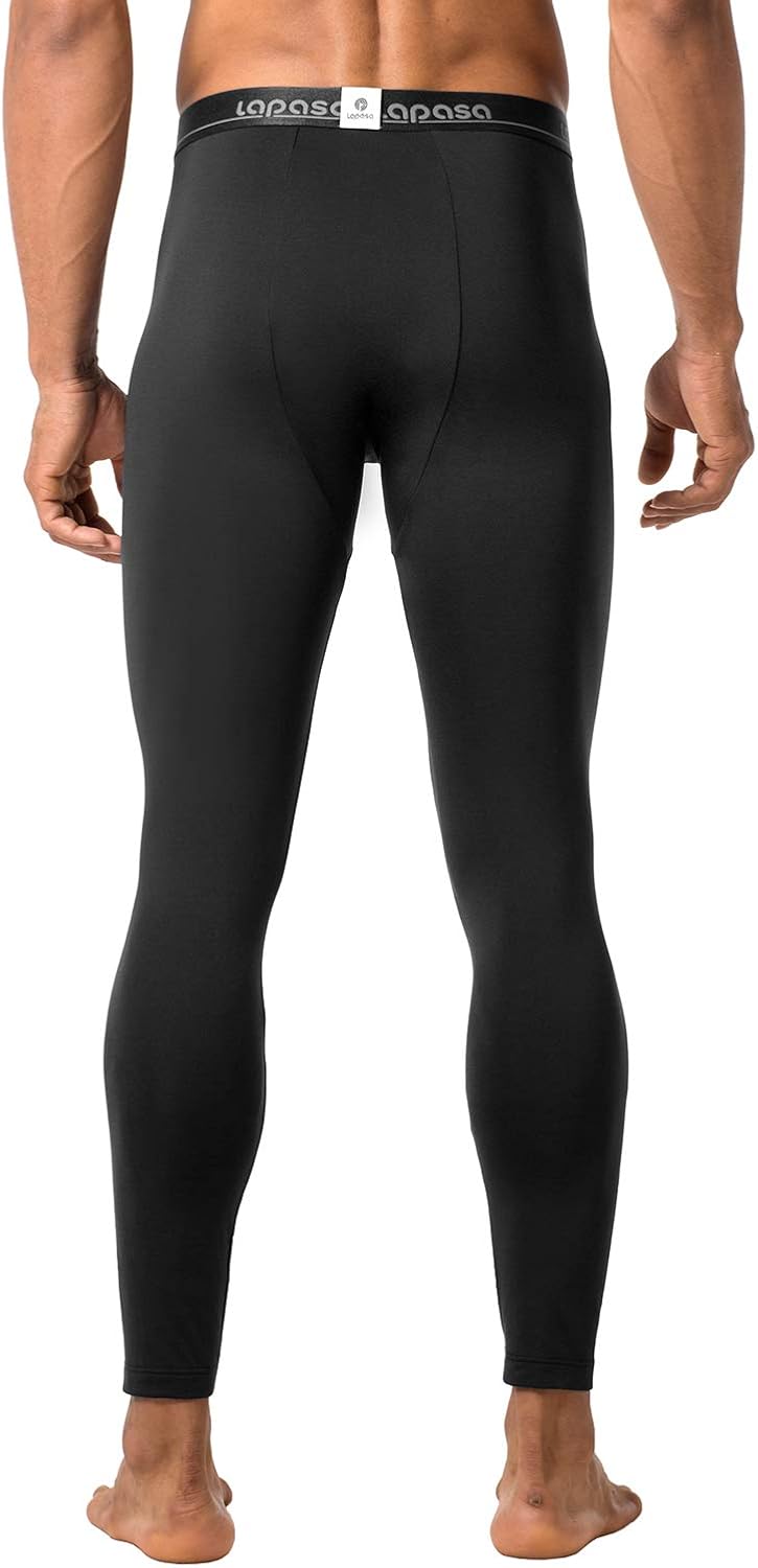 LAPASA Men's 1-2 Pack Thermal Underwear Pants Fleece Lined Long Johns Leggings Base Layer Bottoms M10 at  Men’s Clothing store