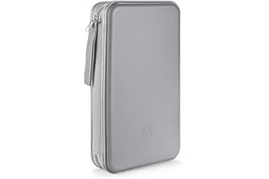 LIOVODE DVD Case, 96 Capacity CD Case Portable CD Case Holder Storage Hard Plastic DVD CD Wallet Holder Organizer for Car