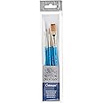 Winsor & Newton Cotman Short Handle Brushes, Set of 5, (Round 0, 2, & 6, Rigger 1, One Stroke 1/2")