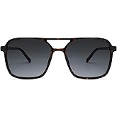 SOJOS Trendy Vintage Aviator Square Sunglasses For Womens Mens Retro 70s UV400 Women Sun Glasses SJ2327