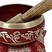 Shalinindia 4 Inches Hand Painted Metal Tibetan Buddhist Singing Bowl Musical Instrument for Meditation with Stick and Cushion