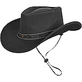 Strength Gears Leather Cowboy hat for Men & Women Durable Handcrafted Lightweight Shapeable Western Hats for Men
