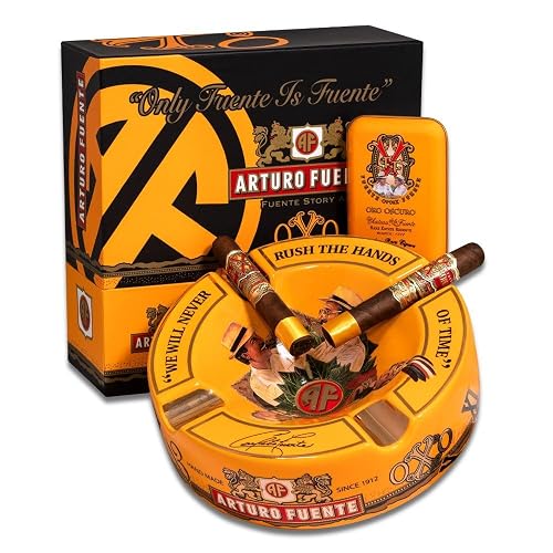 Cendrier Cigare Arturo Fuente En Céramique - Edition Limitée - Noir - 20,3 Cm - 4 Fentes