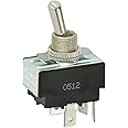NSI 78080TQ Industries, LLC Toggle Switch, Maintained Contact and Multiple Pole, On Off Circut Function, DPST, Brass/Nickel Actuator, 15/10 amps at 125/250 VAC, 0.250 Quikconnect Connection