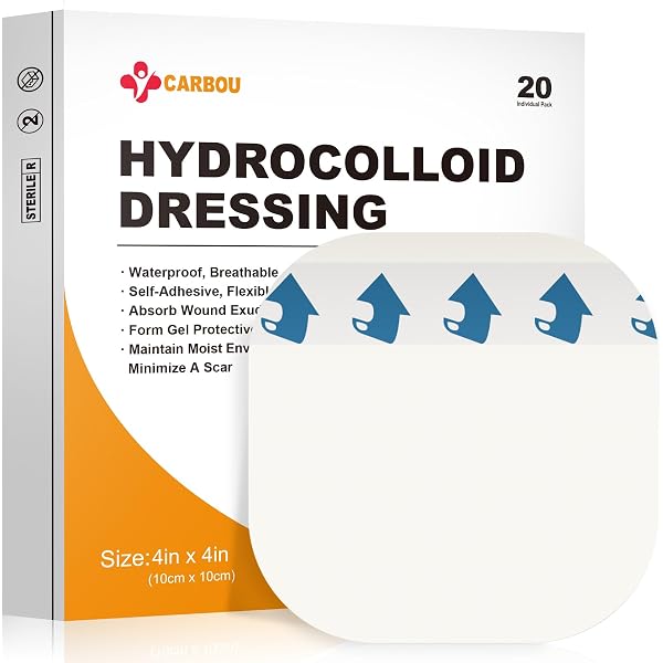 FRESINIDER Hydrocolloid Wound Dressings 2x2 Inch - 10 Pack Waterproof Bandages For Healing