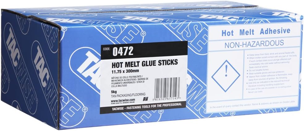 Tacwise 0472 Hot Melt Glue Sticks, 11.75mm x 300mm, Pack of 160, Tan