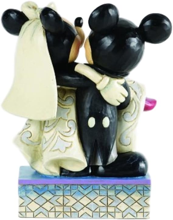 Amazon エネスコ Disney ディズニー ミッキー ミニー ウエディング フィギュア 結婚式 木彫り風 結婚祝い 結婚記念 ウエルカムドール 並行輸入品 フィギュア ドール 通販