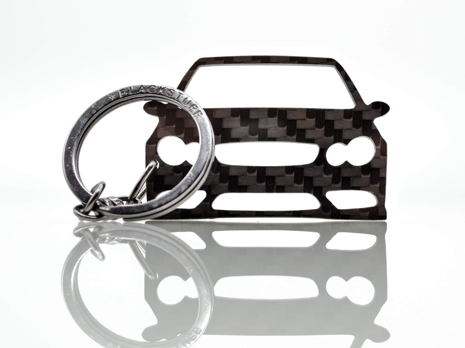 BlackStuff Carbon Fiber Keychain Keyring Ring Holder Compatible with C Class CLK Class C209 A209 2002-2009 BS-764
