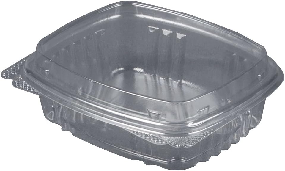 Genpak Secure Seal APET Plastic Rectangle Food Container Clear, 16 oz. | 200/Case