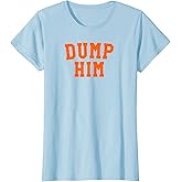 Retro Famous Clothing Women's Dump Him T-Shirt Blue 3X-Large Modern Classic Fit Short Sleeve T-Shirt