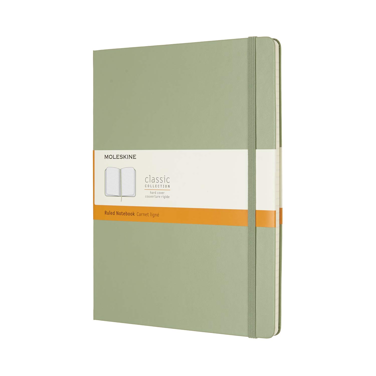 Moleskine QP090K12 X-Large Ruled Hard Notebook - Willow Green