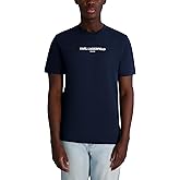 Karl Lagerfeld Mens Solid Short Sleeve Crewneck Karl Logo T-Shirt