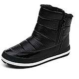 CCZZ Womens Girls Waterproof Snow Boots Winter Warm Outdoor Boots Sneakers Fur Lined Ankle Short Boots
