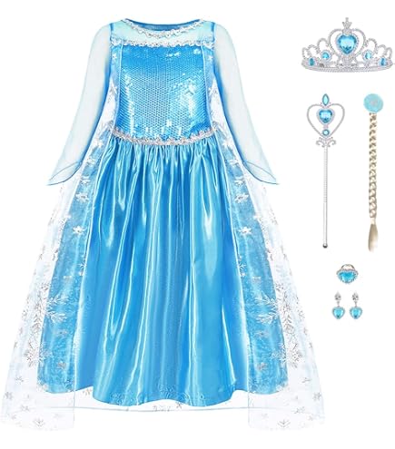 amazon frozen princess dress Amazon.com: Disney Frozen 2 Elsa Dress Travel Adventure Costume Dress For  Girls