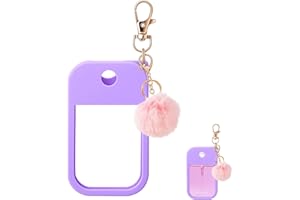 SAANG & JAT Hand Sanitizer Spray Case with Keychain, Protective Silicone Holder Compatible with Touchland Power Mist & Glow Mist 1 fl oz