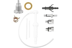 RETEPIF Upgrade Lower Unit Gear Oil Pump with 1x Magnetic Drain Screw for Standard Quart Bottles compatible with 3/8in 8mm 10mm Metal Adapter, Widely Fit for Marine Outboards Units (10cc)