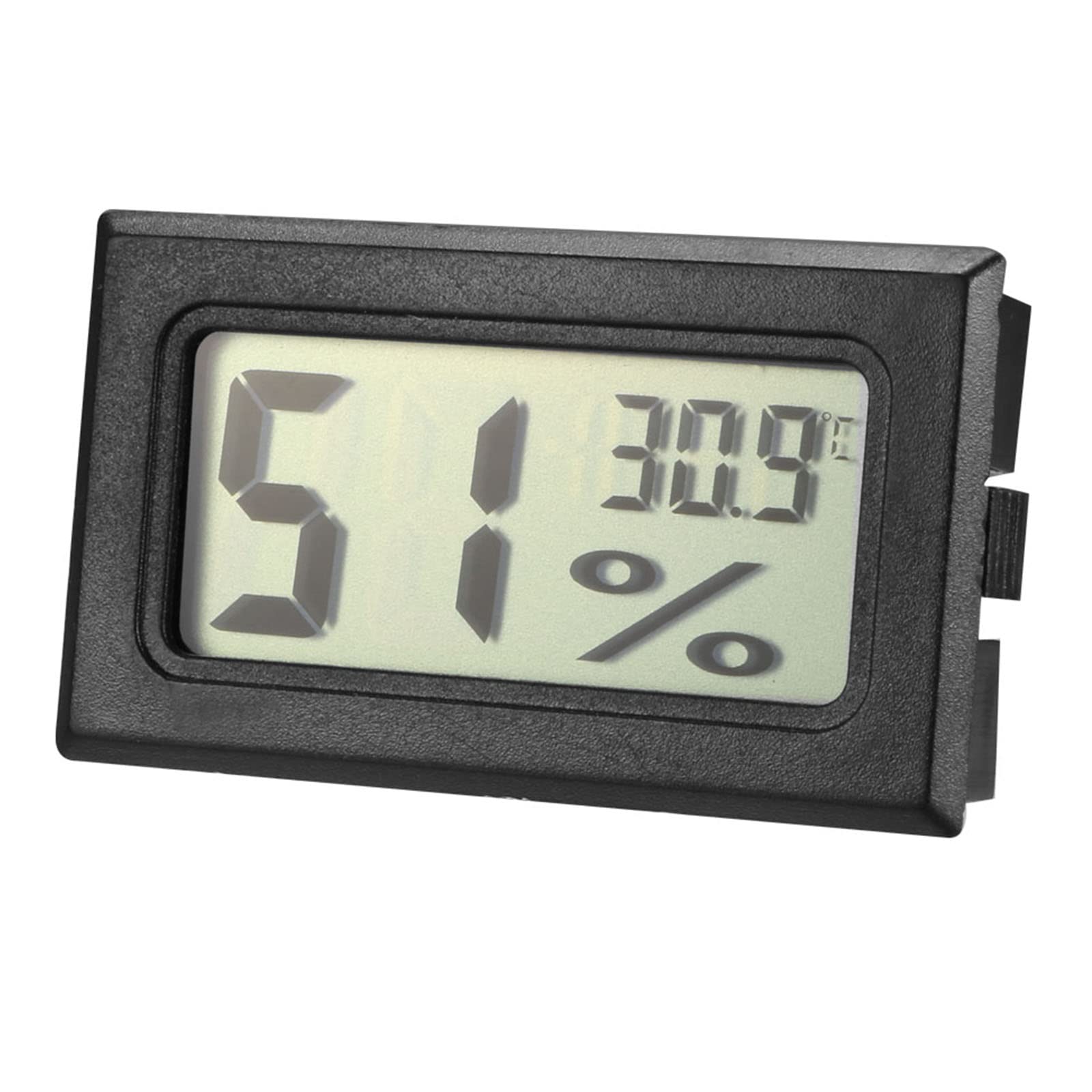 YOKIVE Digital Hygrometer Thermometer, -50-60C LCD Display Humidity Monitor Indoor Temperature Gauge, Great for Home, Kitchen, Room (Black, 48x29mm)