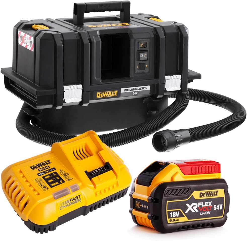DeWalt DCV586 54V FlexVolt MClass Dust Extractor with 1 x 9Ah Battery