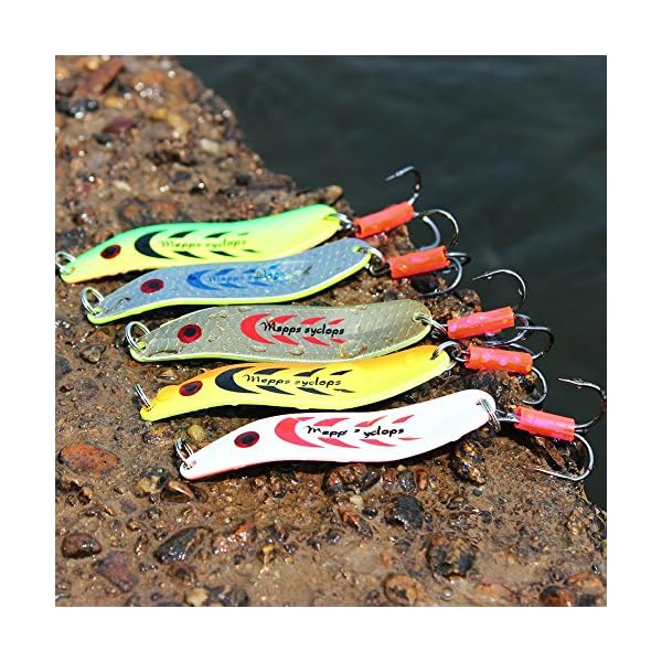 Sougayilang-Colorful-Hard-Spoon-Spinner-Fishing-Lures-Metal-Treble-Hooks-Baits-Pack-of-5pcs