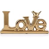 PlivBloom Love Sign Decor,Room Decor Aesthetic, Knick Knack Shelf,Gold Bird,Boho Bookshelf,Abstract Statue,for Living Room,Be