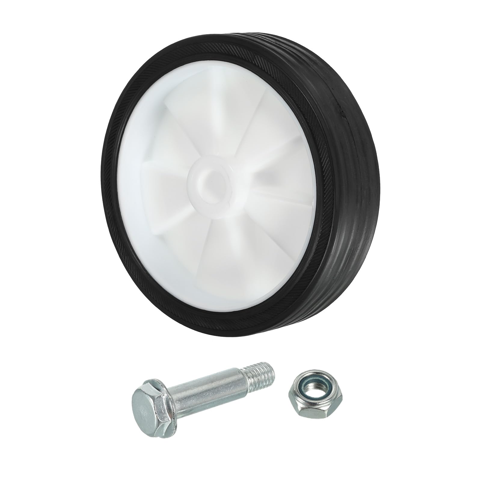 Photo 1 of PATIKIL 4.5" Air Compressor Wheels, Universal Air Compressor Wheel Replacement Parts with 0.5" Dia. Hole for Easy Mobility, White