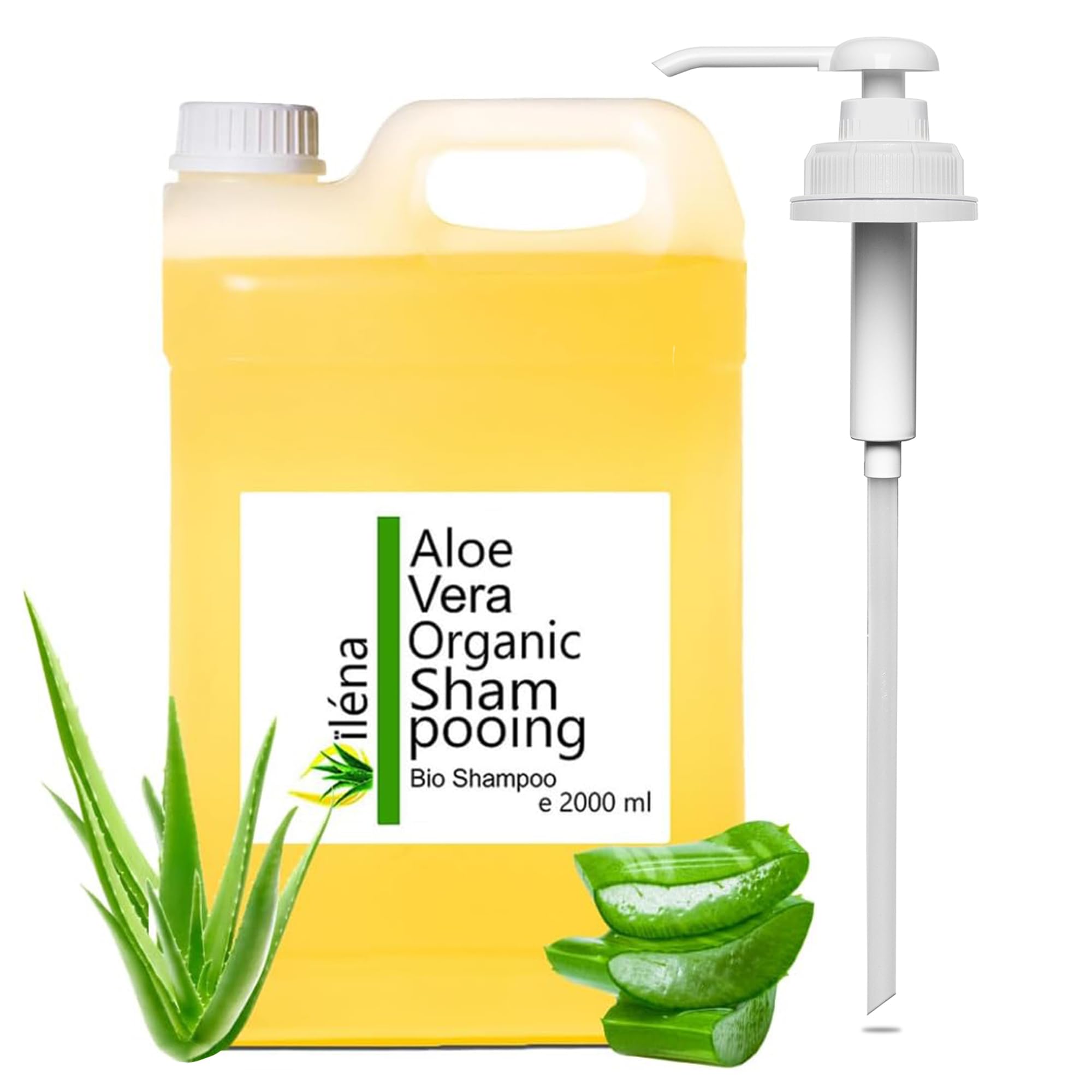 Oïléna Organic Shampoo 2000ml - Aloe Vera, Argan, Vitamins Infused | Sulfate & Silicone Free | Hair Loss Prevention | Restores Balance | Revitalizes Hair