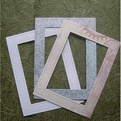 Best Quality - Cutting Dies - Stitched Rectangle Frame Metal Steel Cutting Embossing Dies for Scrapbooking 3D Stamp Photo Decor Craft Card Dies 2018 New - by BLUESKYUP - 1 PCs