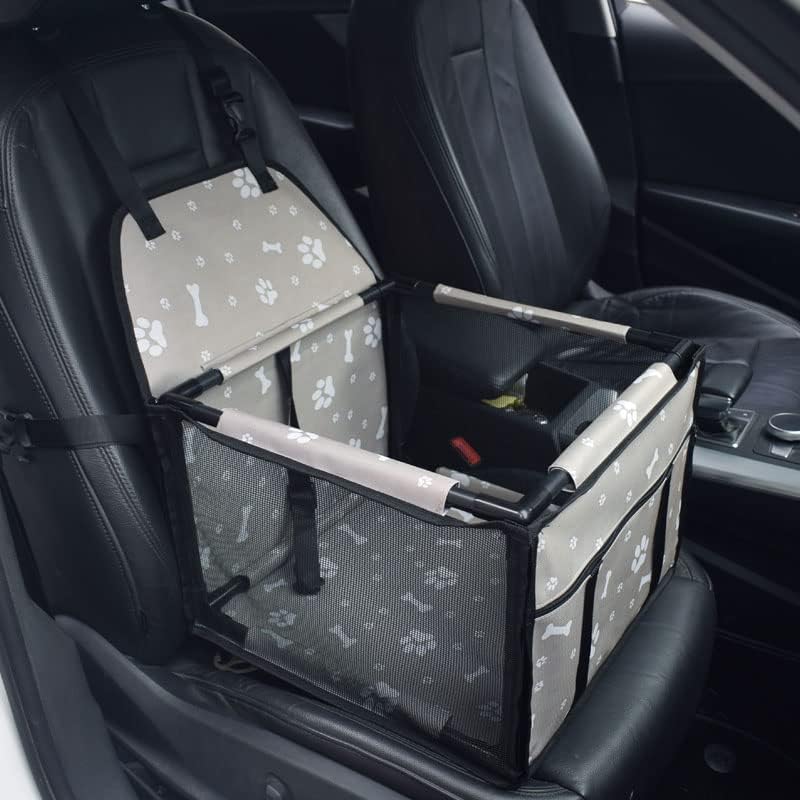 GoBuyer Waterproof Pet Car Seat Booster Carrier Grey Bone Medium 50x40cm